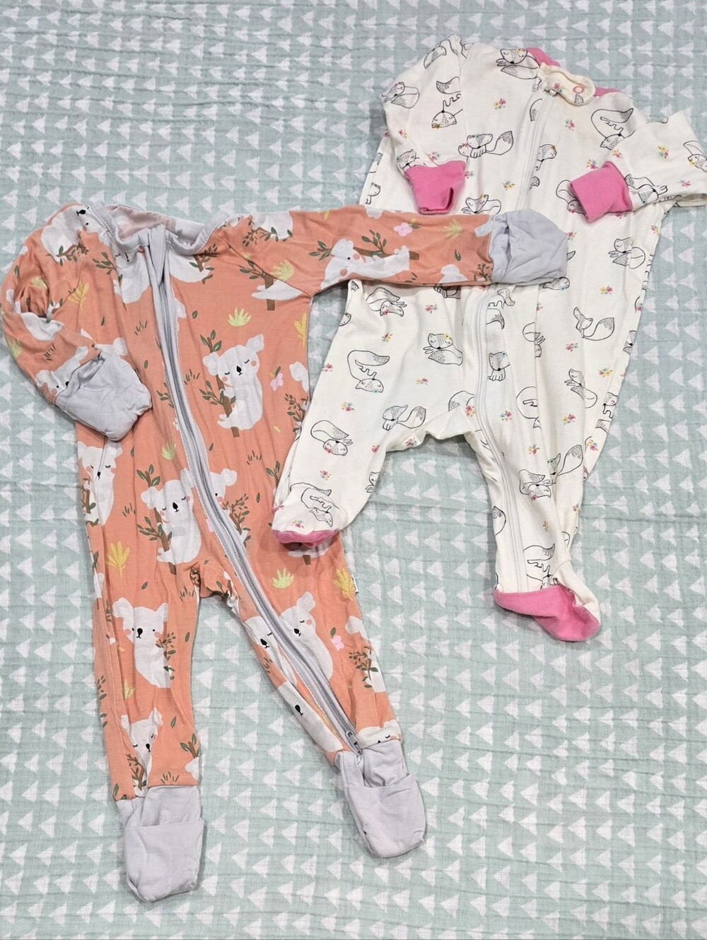 2pc Zip Sleepers Bundle - Newborn/0-3M